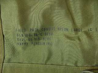   MILITARY NYLON COMBAT FIELD PACK ARMY OLIVE DRAB GREEN LARGE LC 1 NEW