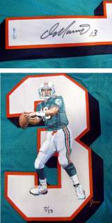 Dan Marino Autographed Signed Miami Dolphins Painted Jersey #7/13 UDA 