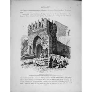    Palestine 1881 Entrance Citadel Wooden Bridge Moat