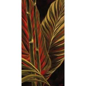  Yvette St. Amant 18W by 36H  Makatea Leaves I CANVAS 