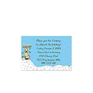  Reindeer Menorah Holiday Invitations Health & Personal 