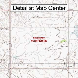   Topographic Quadrangle Map   Hooky Dam, Montana (Folded/Waterproof