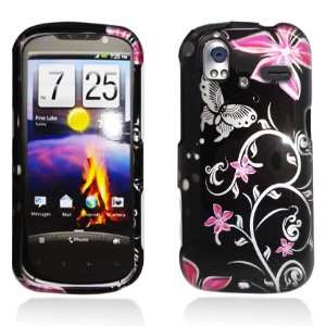  Pink Flowers & Butterfly 2D Faceplate Hard Plastic 