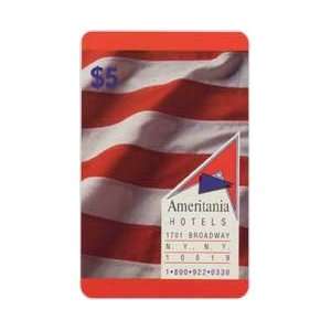   Card $5. Ameritania Hotels (New York) Flag & Logo Design Verticle