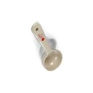 Carlisle 432406 Beige 2 Oz. Measure Misers Solid Short Spoon with Red 