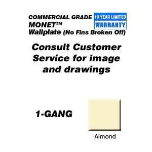   Gang Monet No Fins Broken Off 1 Narrow Wallplate   Almond Home