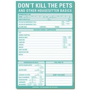  Pet Care and House Sitter Basics Notepad