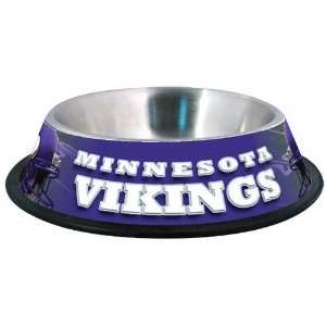 Minnesota Vikings Stainless Steel Dog Bowl
