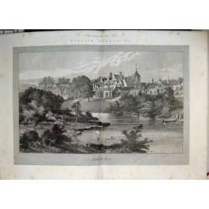  English Homes Sandringham From Lake Swans Gardens1887 