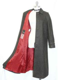 BROWN LODEN WOOL Austria Designer Dress COAT 42 14 L  