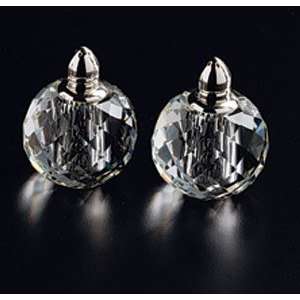 ZENDRA CRYSTAL SALT AND PEPPER SHAKERS 