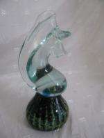 Mdina Art Glass Sea Horse Paper Weight  