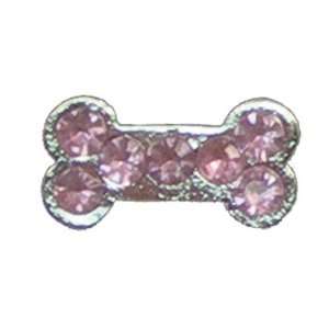  HRH Pets HRCZ28 Pink Dog Bone   Cubic Zirconia Pet Charm 