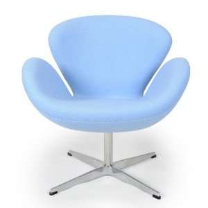  Swan Chair, Baby Blue Boucle Cashmere Wool