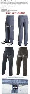 NWT Nike Mens Tour Dri FIT Check Golf Pants Trousers Black 35x32 $80 