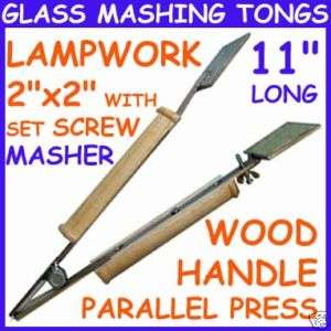 BEAD MASHING TONGS PARALLEL PRESS 2x2 Lampworking Beads  