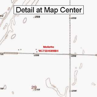  USGS Topographic Quadrangle Map   Mellette, South Dakota 