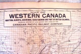 Map of Western Canada,Canadian Pacific Railroad Co.1901  