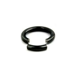  Black Implant Grade Titanium 14 gauge Segment Ring 1/2 