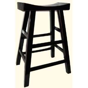   Tamu black lacquer bar stool with elegant Moon shape seat at impor