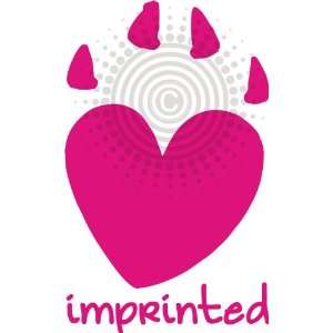 Imprinted Heart Pawprint Vinyl Decal 