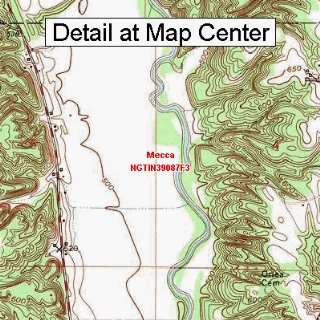  USGS Topographic Quadrangle Map   Mecca, Indiana (Folded 