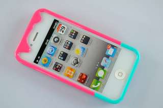   ice Cream Skin Hard Case Cover For Apple iPhone 4 4S Peach Green0206