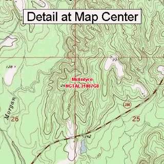USGS Topographic Quadrangle Map   McEntyre, Alabama (Folded/Waterproof 