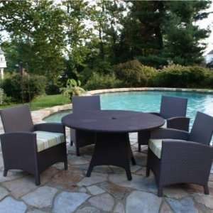   Weather Wicker Patio Dining Set   Seats up to 6 Patio, Lawn & Garden