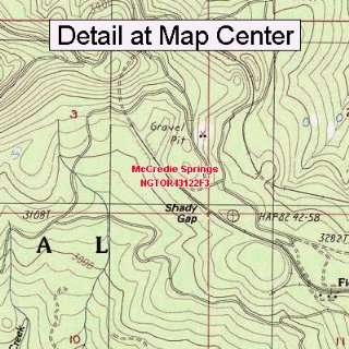 USGS Topographic Quadrangle Map   McCredie Springs, Oregon (Folded 
