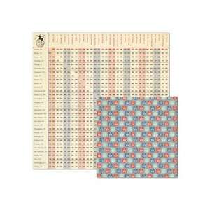   Travel Light Collection   12 x 12 Double Sided Paper   Mileage Chart
