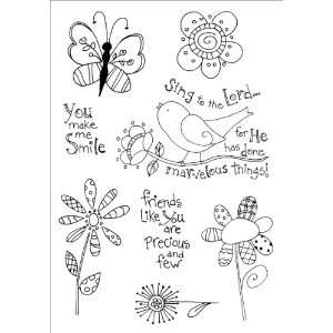  Stampers Anonymous Inky Antics Clear Stamp Set groovy 