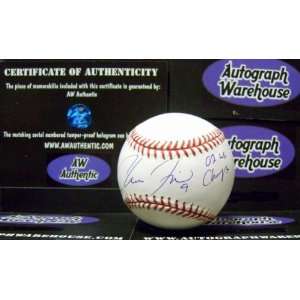   Chone Figgins Signed Ball   inscribed 02 WSChamps