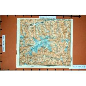  MAP 1927 TYROL MATREI MITTERSILL MATREI MOUNTAINS ALPS 