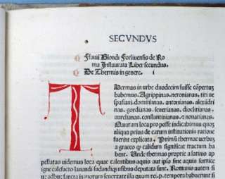 1481 1482 FLAVIOS TWO RARE INCUNABLES OF «ROME RESTORED» & «ITALY 