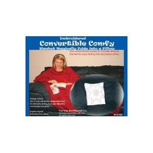  Convertible Comfy Fleece Blanket/Pillow Kit Burgun