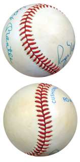   Mantle Autographed AL MacPhail Baseball JSA & PSA/DNA #J30779 PSA 7.5