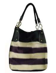 New Womens Purple With 5 Color fall/winter stripe fur like handbag 