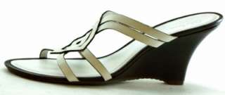 Cole Jenna Wedge Slides Womens Shoes White Sandals 10  