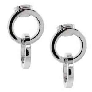  Intertwined Dangling 3D Double Circle Earrings Jewelry