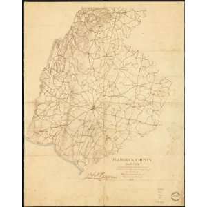    1861 Civil War map Frederick County Maryland