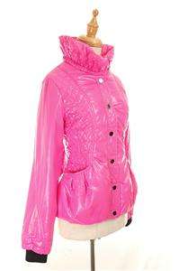 NEW AUTH Kate Spade Puff Collar Quilted Polyfill Jacket Coat Fuchsia 
