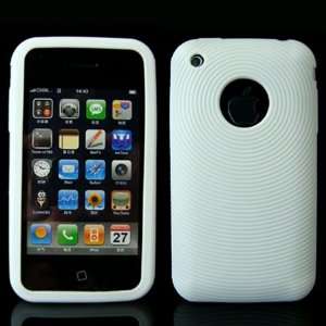  iPhone 3G / 3GS White Swirling Soft Silicone High Quality Phone Case