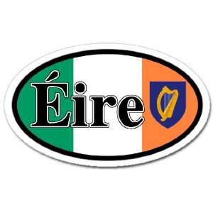  Ireland Eire and Irish Flag Car Bumper Sticker Decal Oval 
