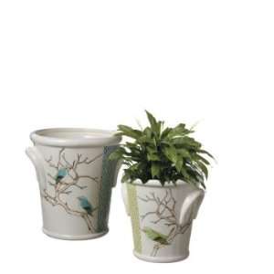 Flower Pot Set/2 Stoneware Vase 9 X 9 X 10