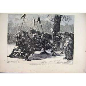  1871 Paris France Irrepressible Uhlan War Horses Print 