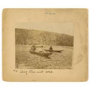  Chief Isac,sons,Natives,canoe,lake,c1897