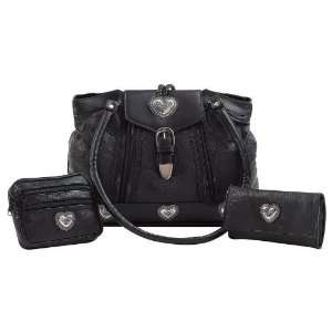 Embassy™ Italian Stone™ Design 3pc Purse Set with Wallet and Make 