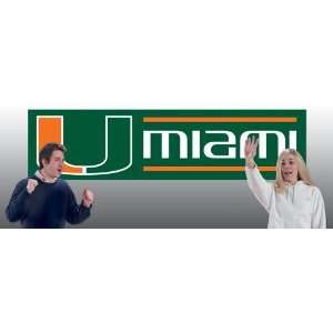  Miami Hurricanes 8ft Embroidered Banner Flag House 