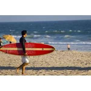  Young Man with Surfboard   Peel and Stick Wall Decal by 